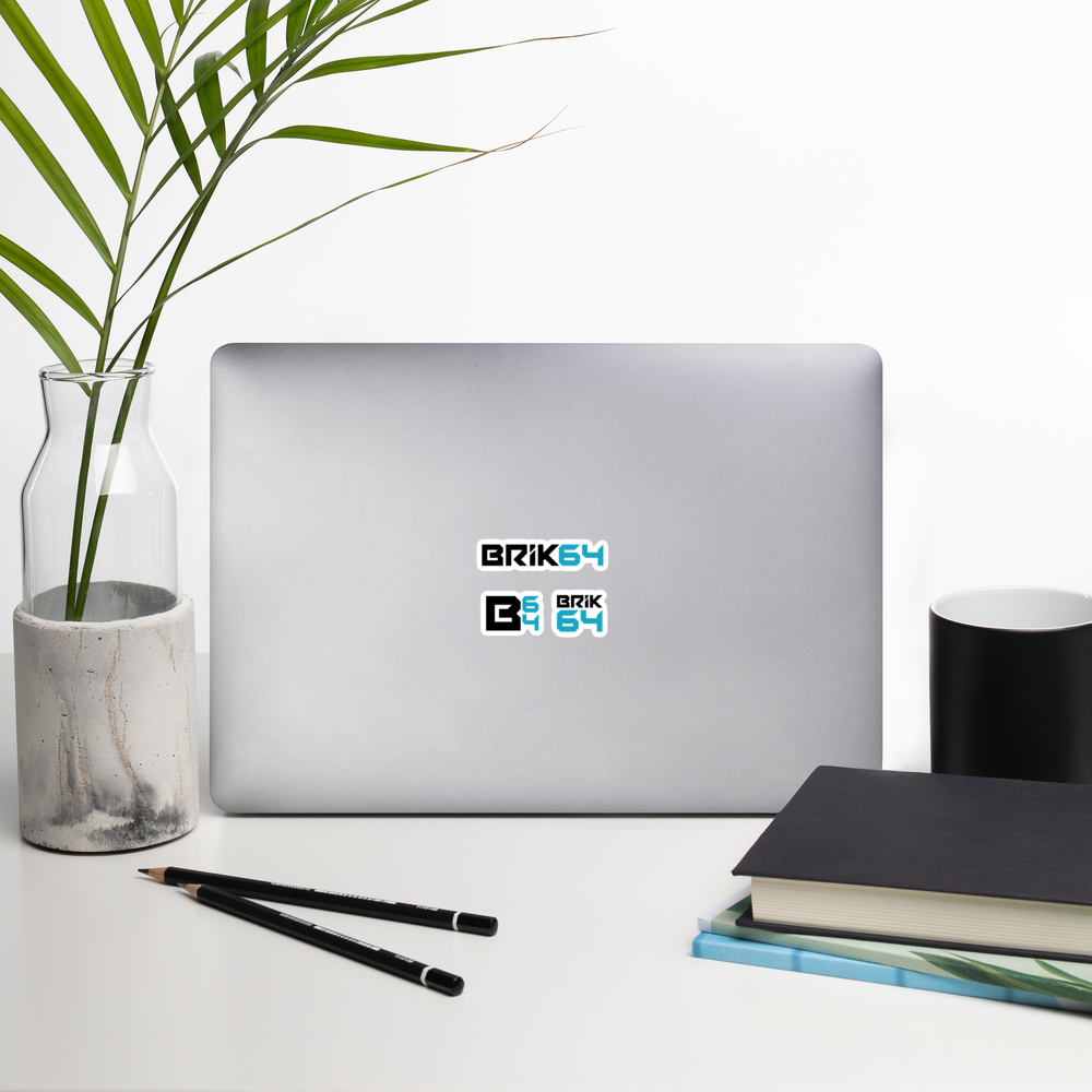 BRIK64 Bubble-free stickers wb