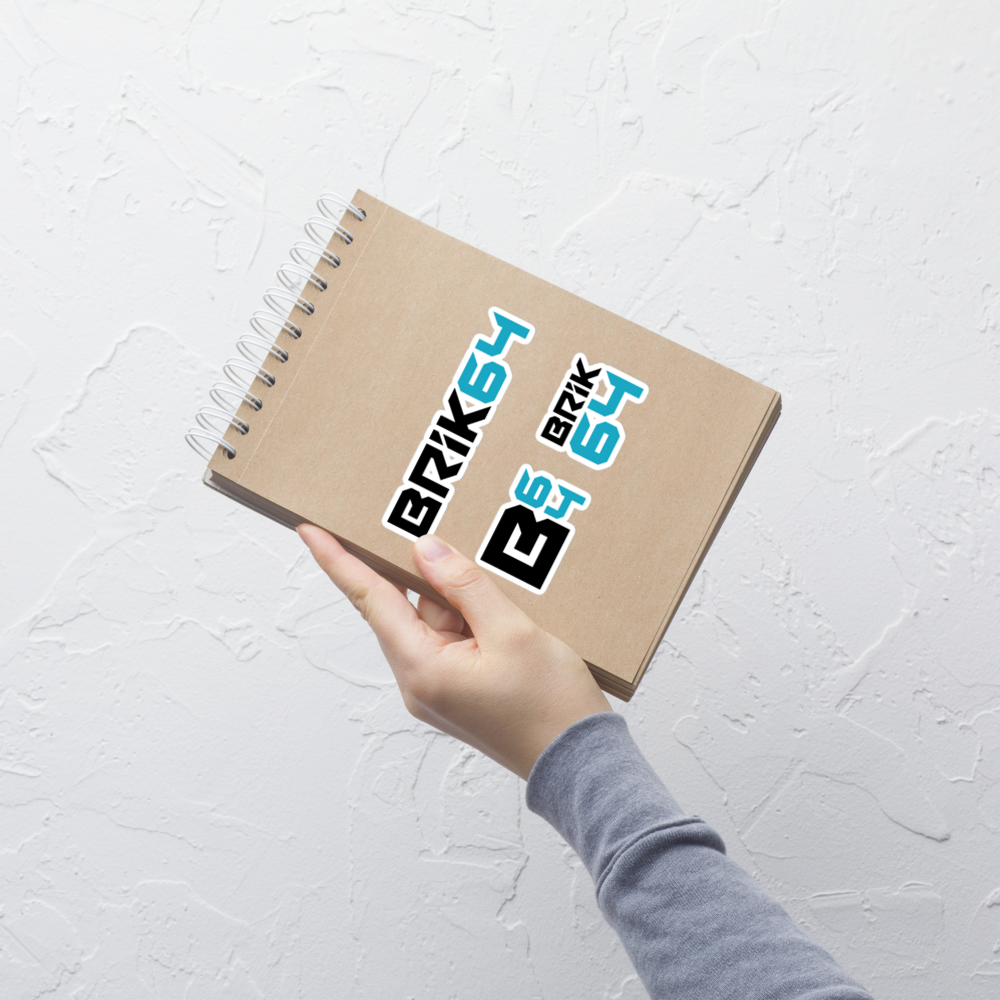 BRIK64 Bubble-free stickers wb view 2