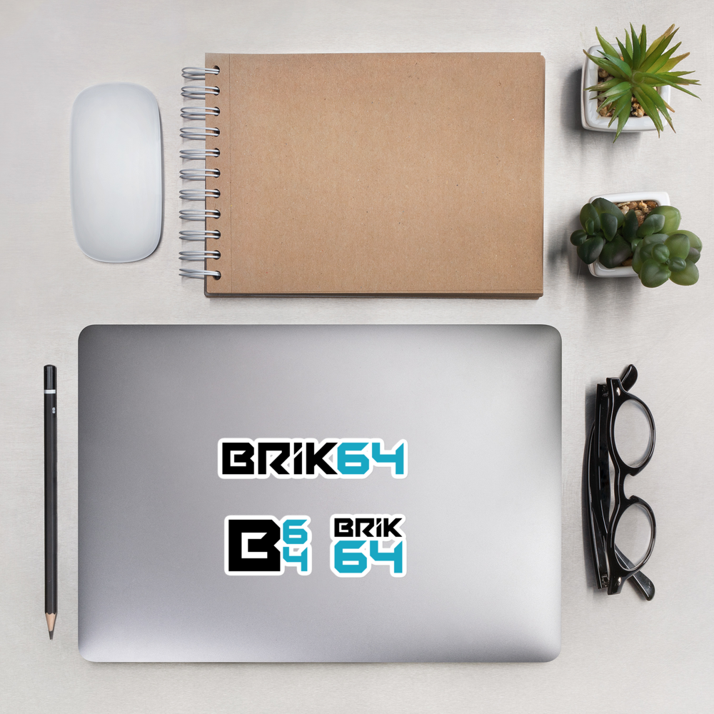 BRIK64 Bubble-free stickers wb view 3